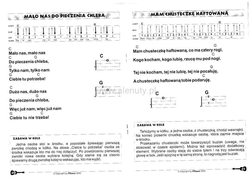 Piosenki i zabawy z ukulele - śpiewnik z tekstem i chwytami na ukulele Piosenki Na Ukulele Dla Dzieci