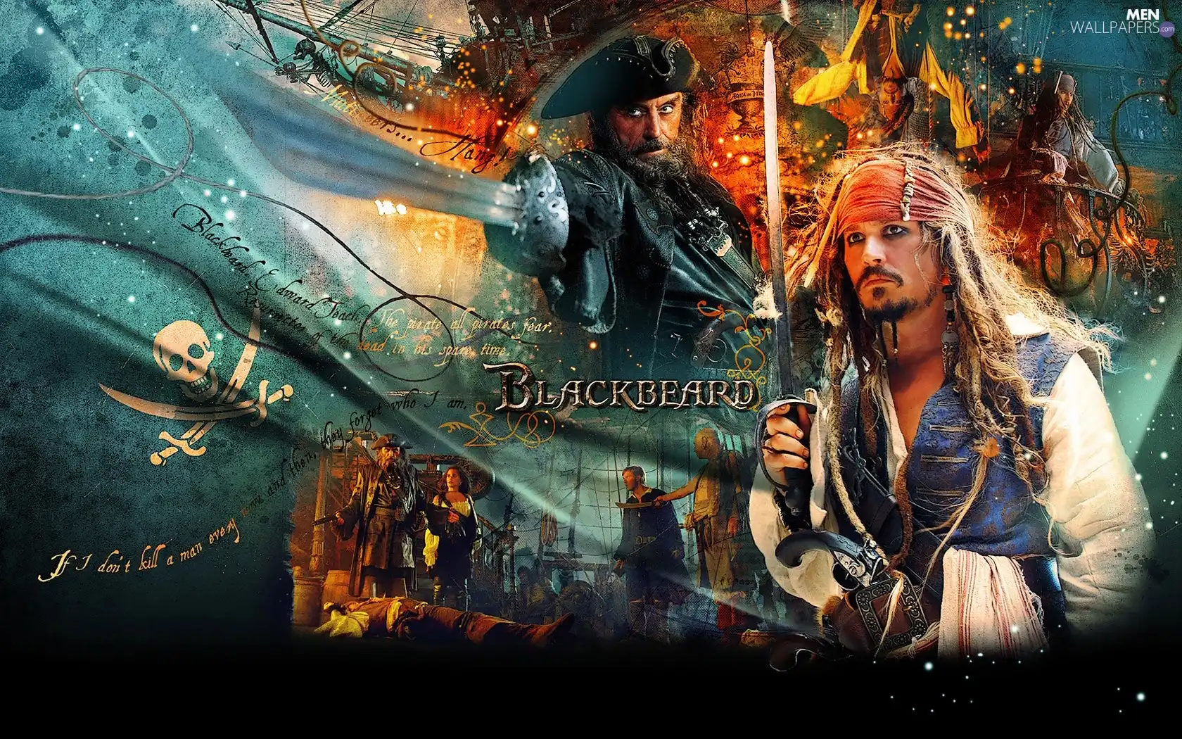 Piraci Z Karaib?w, johnny deep - Men Wallpapers: 1680x1050 Piraci Z Karaibów Klątwa Czarnej Perły Kinomaniak