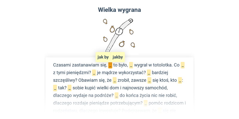 Pisownia cząstek -bym, -byś, -by – Ćwiczenia online – Umiemy polski Pisownia Cząstek Bym Byś By Sprawdzian Klasa 5