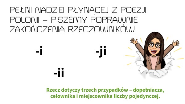 Pisownia I Ii Ji Dyktando Klasa 5