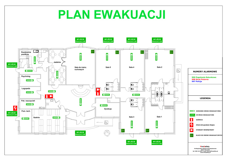 Plan Ewakuacji | Plany Ewakuacji Szkoły, Przedszkola | Lublin, Warszawa Jak Narysować Plan Ewakuacji Szkoły
