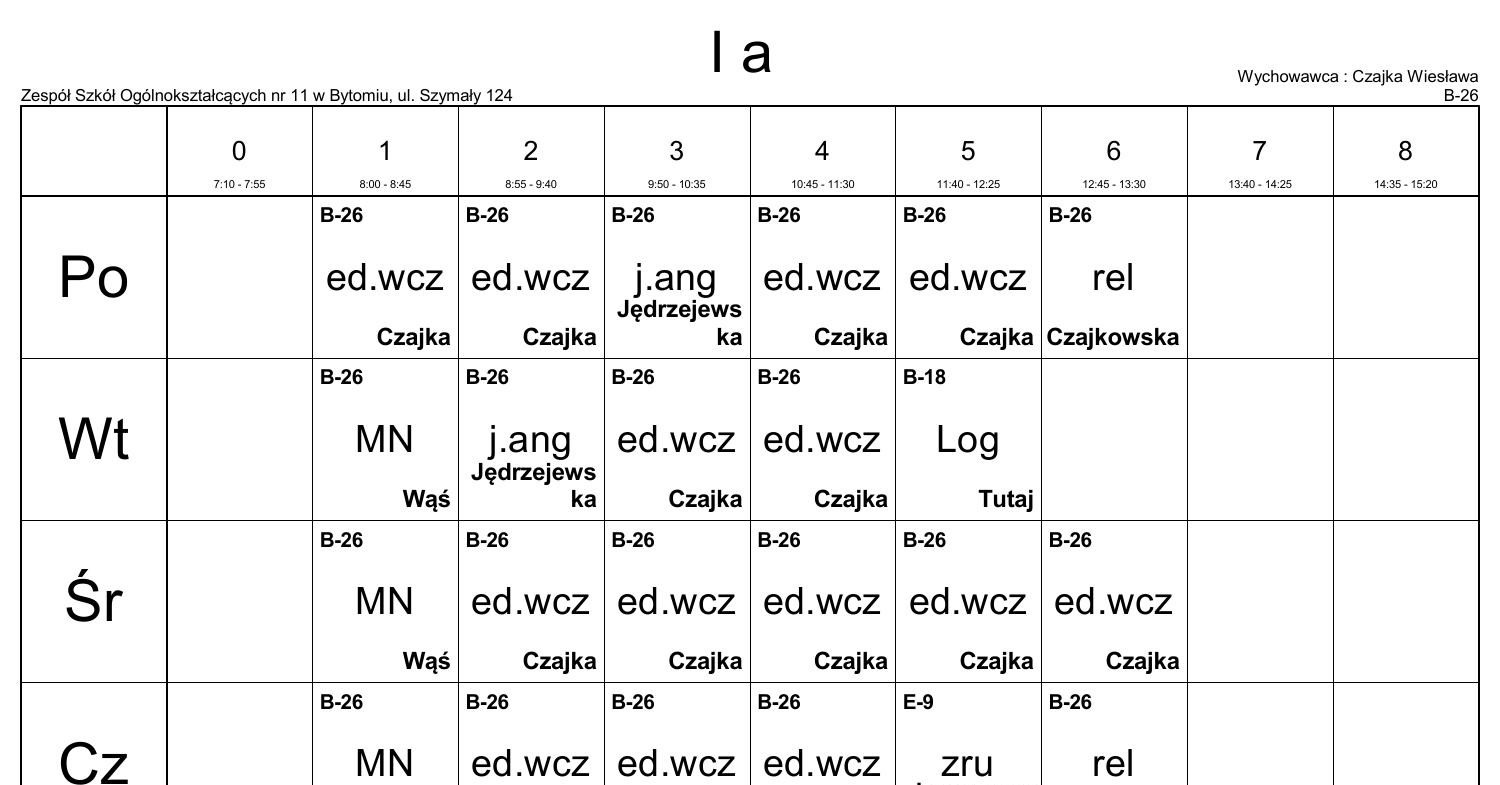 Plan Lekcji Sp3