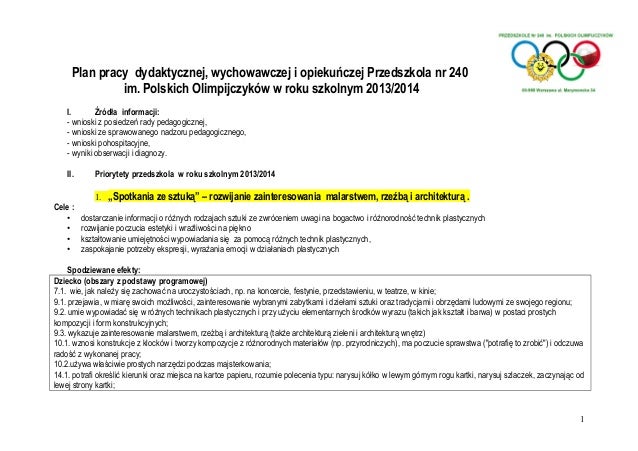 Wnioski Do Pracy Dydaktycznej Wychowawczej I Opiekuńczej Szkoły