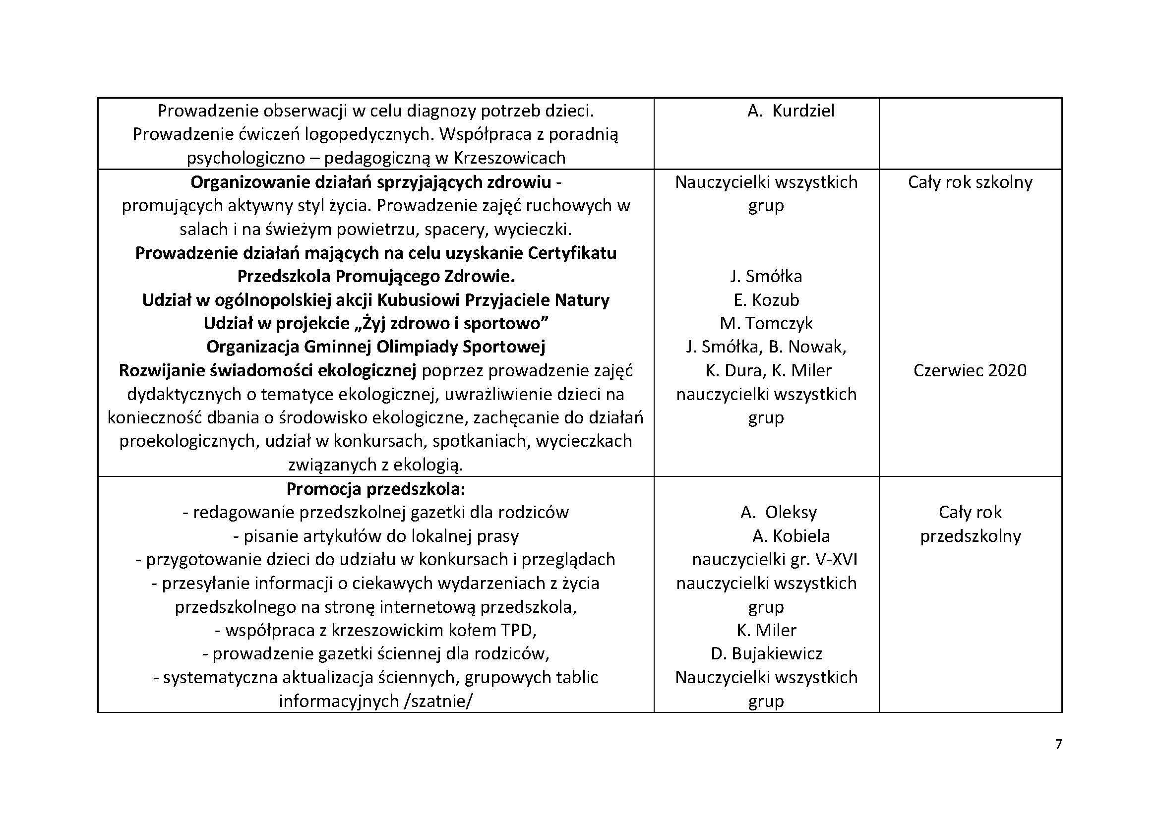 Plan Na Sierpień Przedszkole Chomikuj