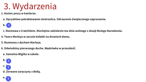 Opowiesc Wigilijna Plan Wydarzen Szczeglowy