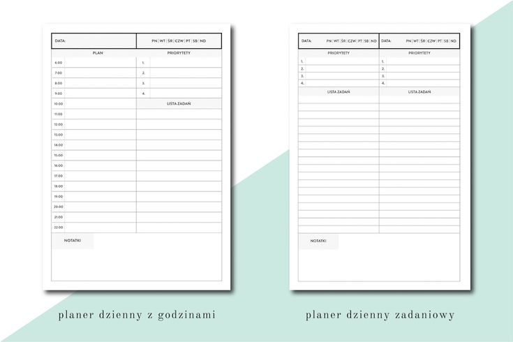 planer dzienny agenda dnia lista zadań do zrobienia PDF | Planner, Save Lista Do Dziennika Lekcyjnego Szablon