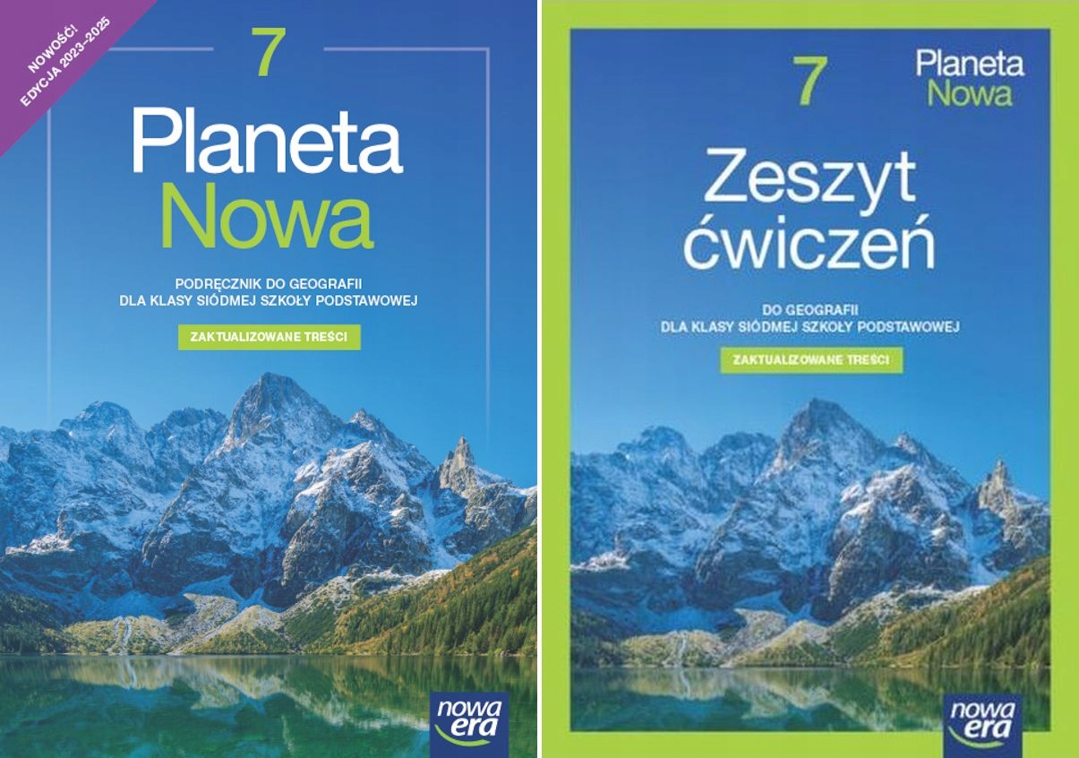 PLANETA NOWA 7 Geografia Podręcznik + Zeszyt ćwiczeń Nowa Era Sprawdzian Nowa Era Klasa 7 Dzial 3