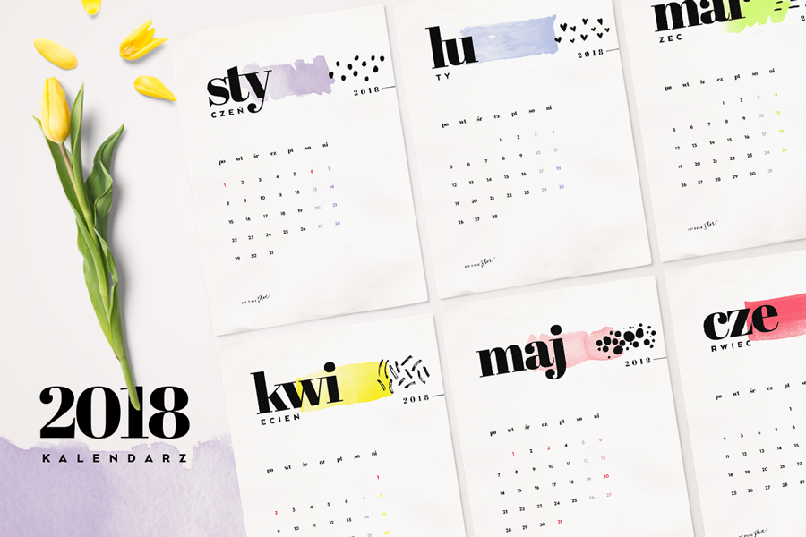 Planner miesięczny 2018 — styczeń, luty i marzec Kartka Z Kalendarza Luty 2018