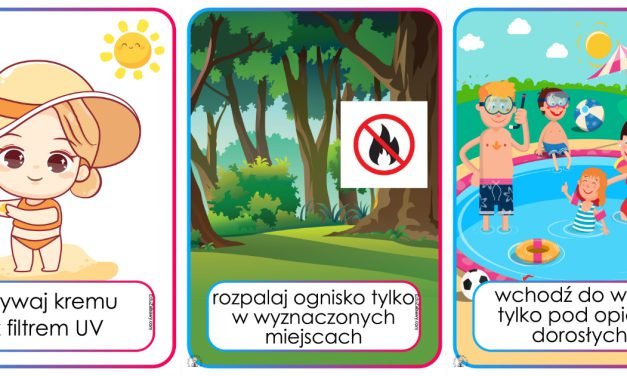 Plansze dydaktyczne: Bezpieczne wakacje do przedszkola i klas 1, 2, 3 Bezpieczne Wakacje Plan Pracy Przedszkole Chomikuj
