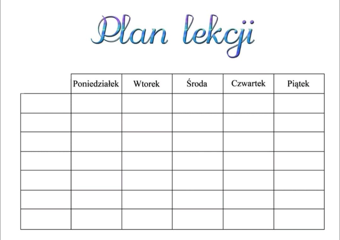 Plany lekcji do wydrukowania – Artofit Opis Planu Lekcji Po Niemiecku