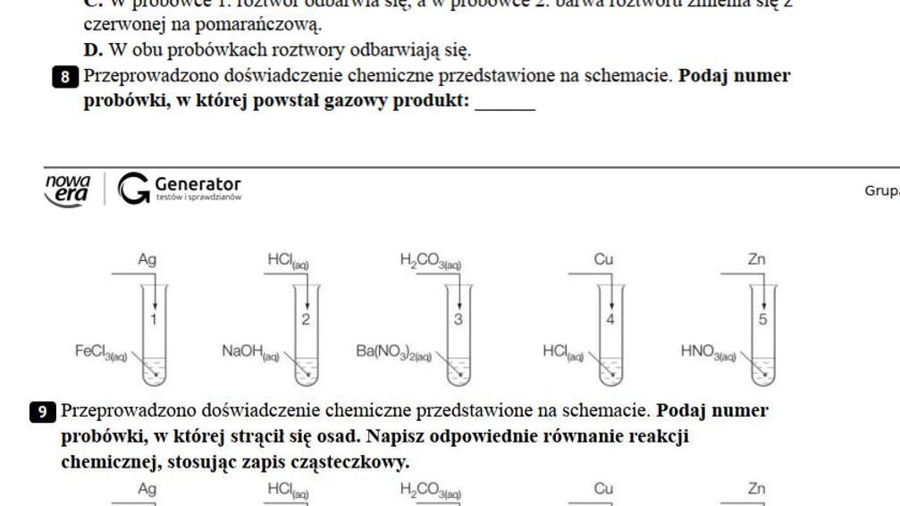pls szybko chemia sole powtórzenie zadanie w załączniku 8 - Brainly.pl Chemia Klasa 8 Sprawdzian Sole