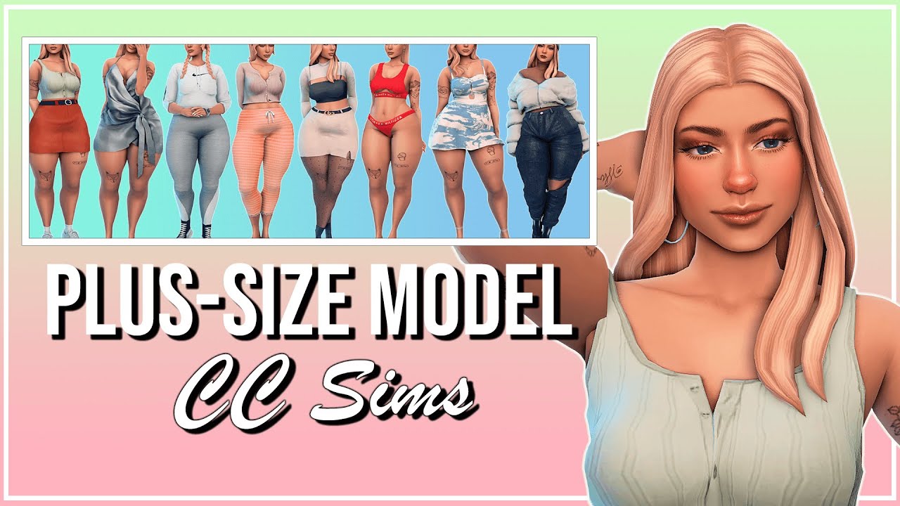 [ Plus-Size Model ] Sims 4 CC Create a Sim - YouTube Sims 4 Plus Size Clothes