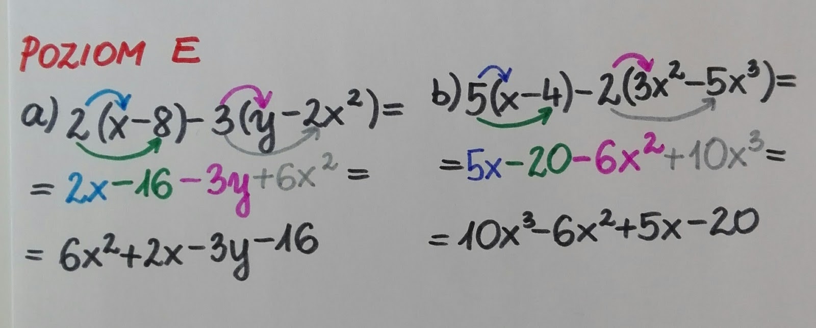Poćwiczę to! klasa 7: Mnożenie sumy algebraicznej przez jednomian Mnozenie Sumy Algebraicznej Przez Jednomian
