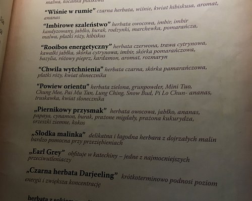 Pod Drewnianym Bocianem Chorzów Menu