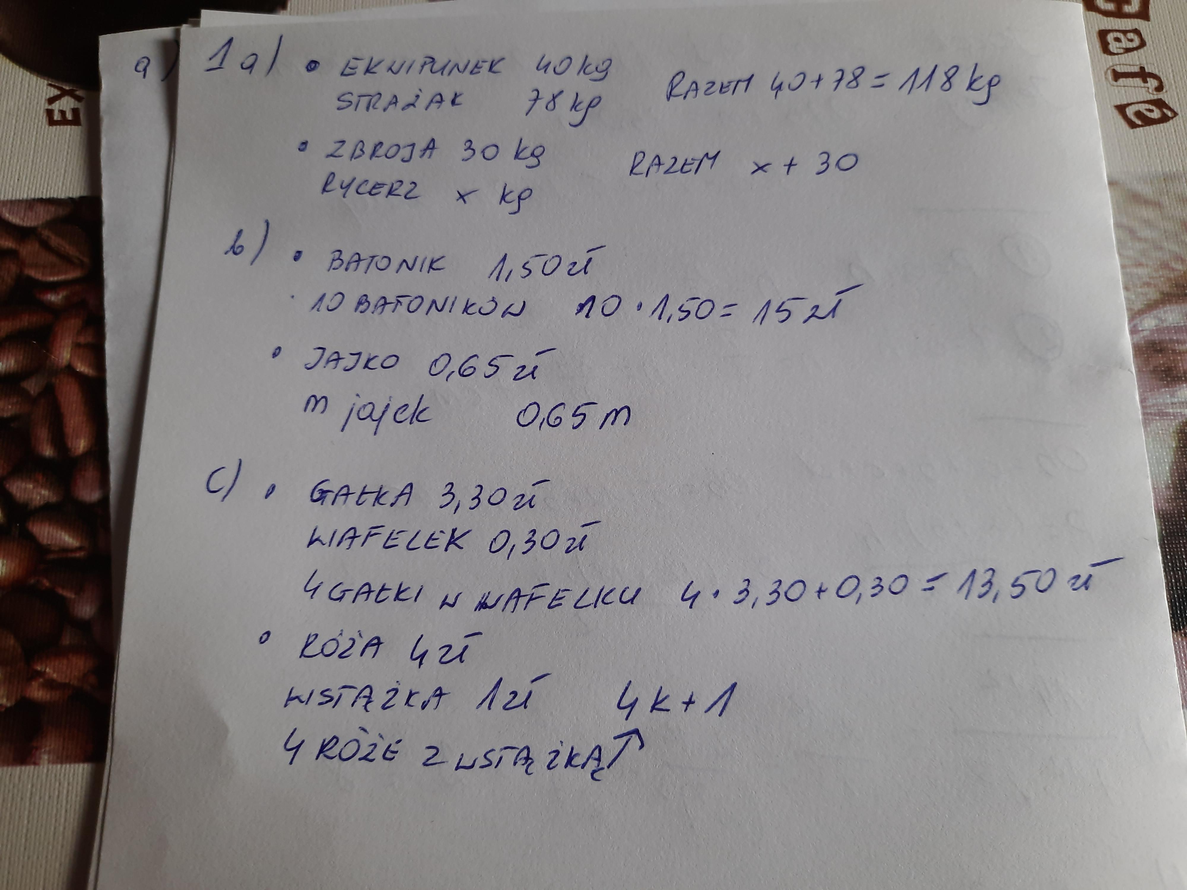Podaj odpowiedzi w postaci wyrażen arytmetycznych lub algebraicznych Podaj Odpowiedzi W Postaci Ułamków Zwykłych Lub Liczb Mieszanych