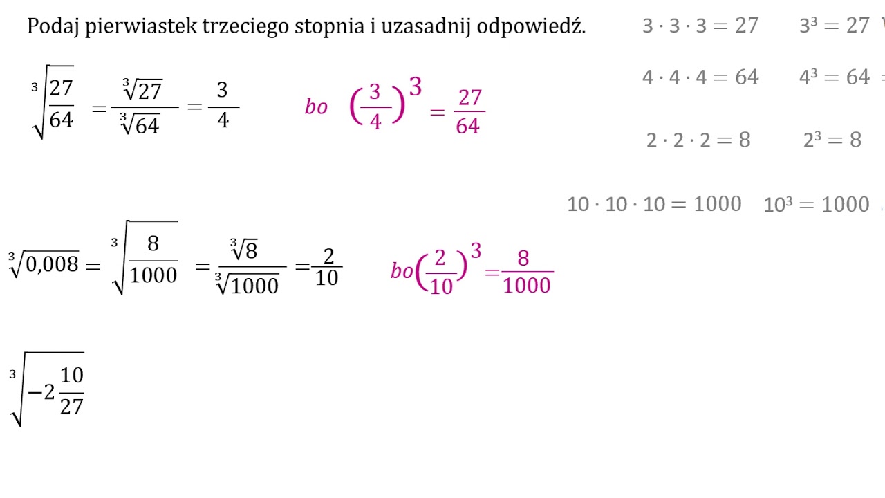 Pierwiastek Trzeciego Stopnia Z 64