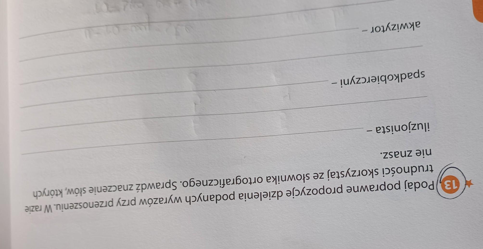 Podaj Poprawne Propozycje Dzielenia Podanych Wyrazów Przy Przenoszeniu