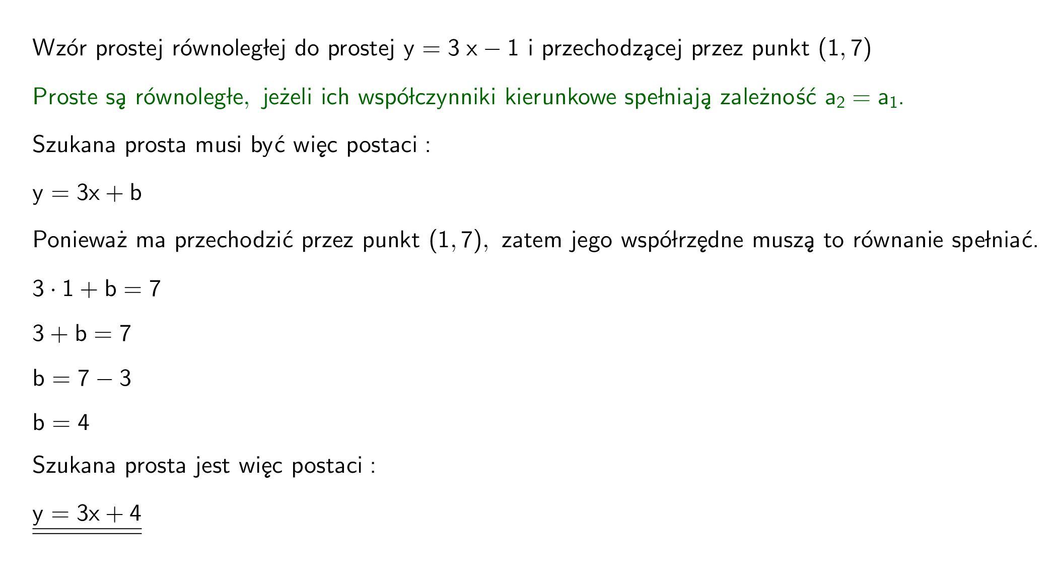 Podaj Wzór Funkcji Liniowej Której Wykres Przechodzi Przez Punkt A(1 3 Podaj Wzor Funkcji Liniowej Ktorej Wykres Przechodzi Przez Punkt A1 3