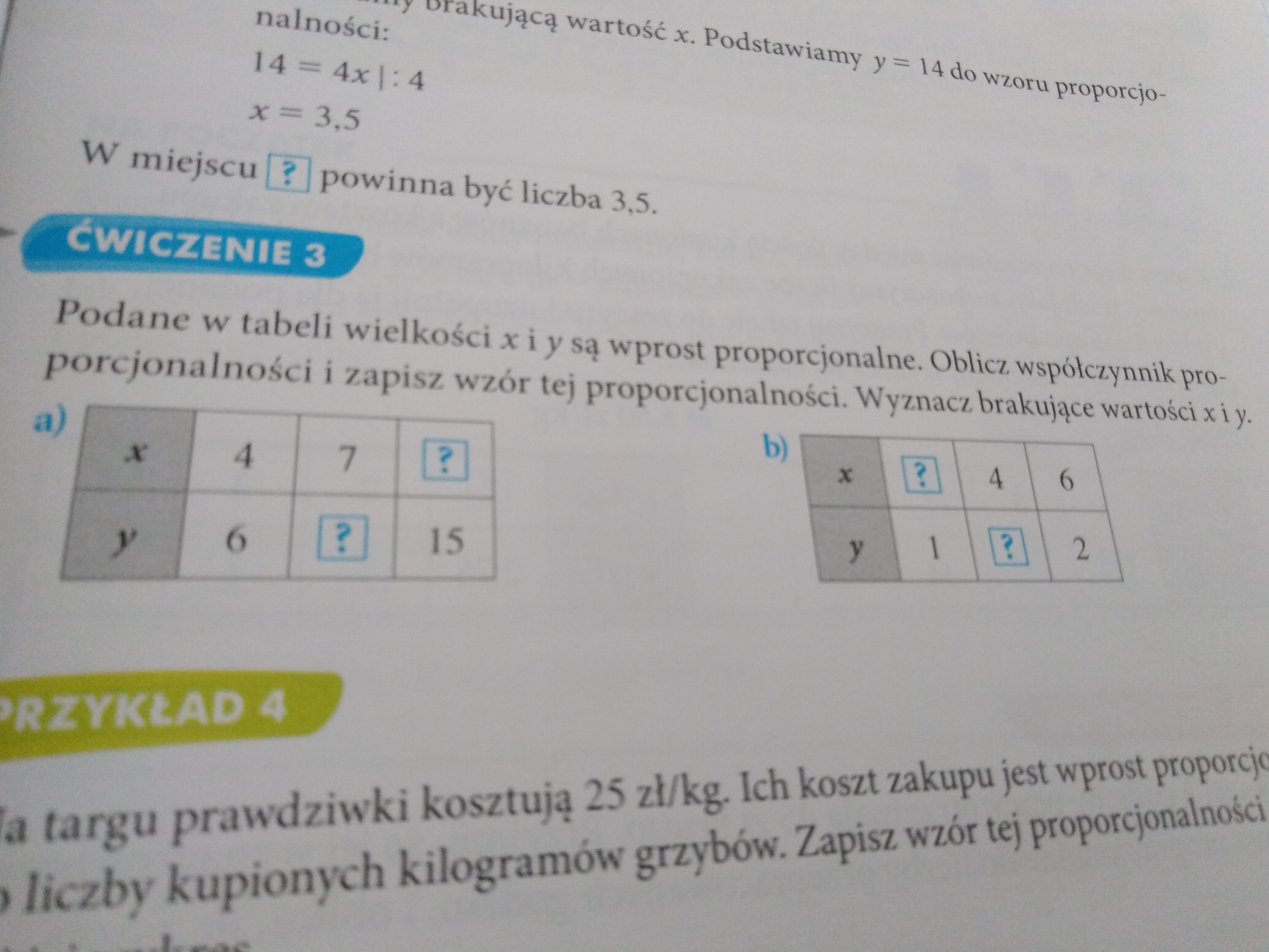 Podane w tabeli wielkości x i y są wprost proporcjonalne. Oblicz Wielkości Podane W Tabeli Są Wprost Proporcjonalne Uzupełnij Proporcje