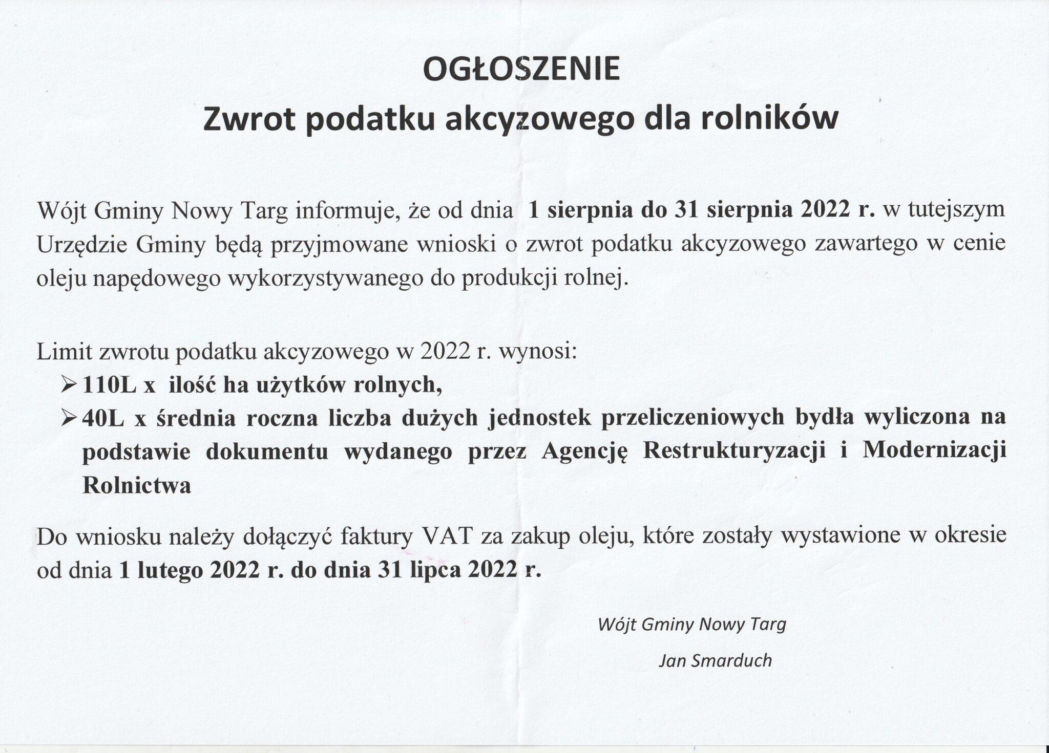 Podanie O Zwrot Podatku Akcyzowego - Image to u Podanie O Zwrot Opłaty Skarbowej 440 Zł