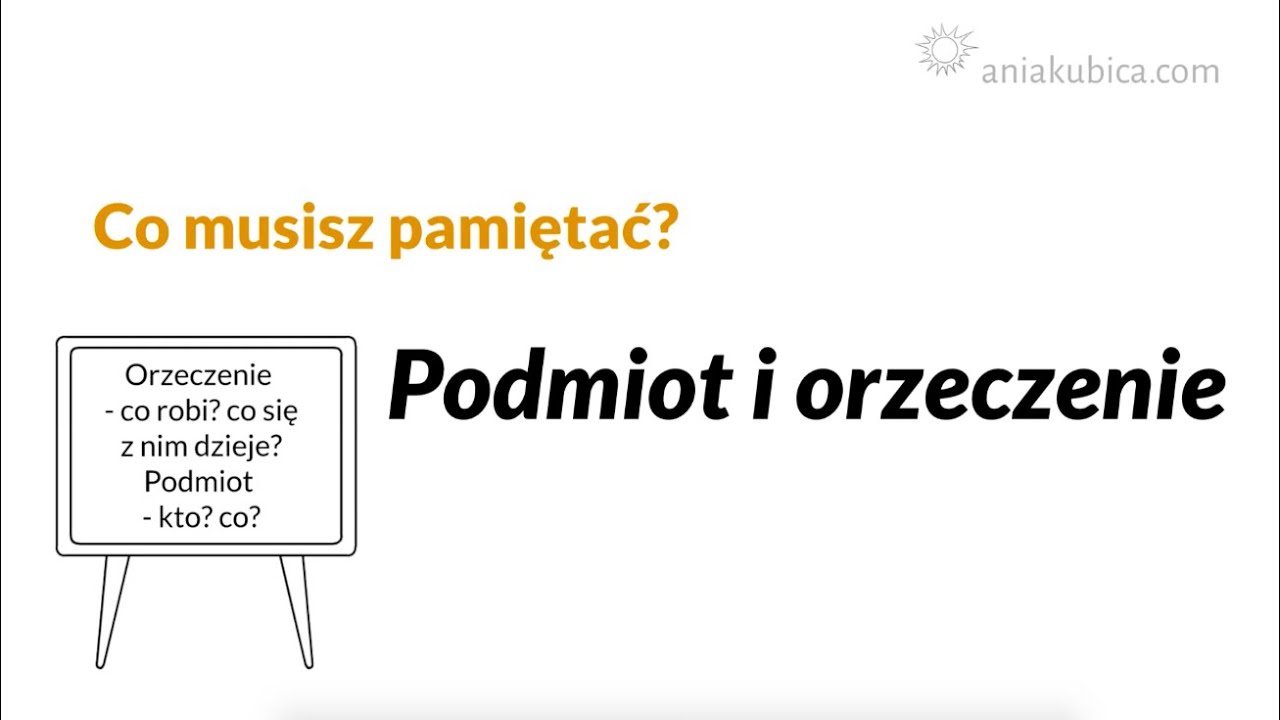 Podmiot i orzeczenie (części zdania) - YouTube Na Jakie Pytanie Odpowiada Podmiot I Orzeczenie