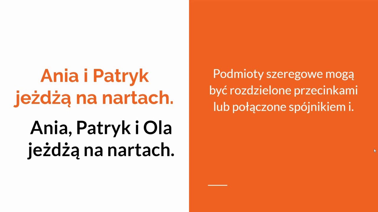 Podmiot szeregowy i domyślny - YouTube Zastąp Każdy Podmiot Szeregowy Jednym Wyrazem