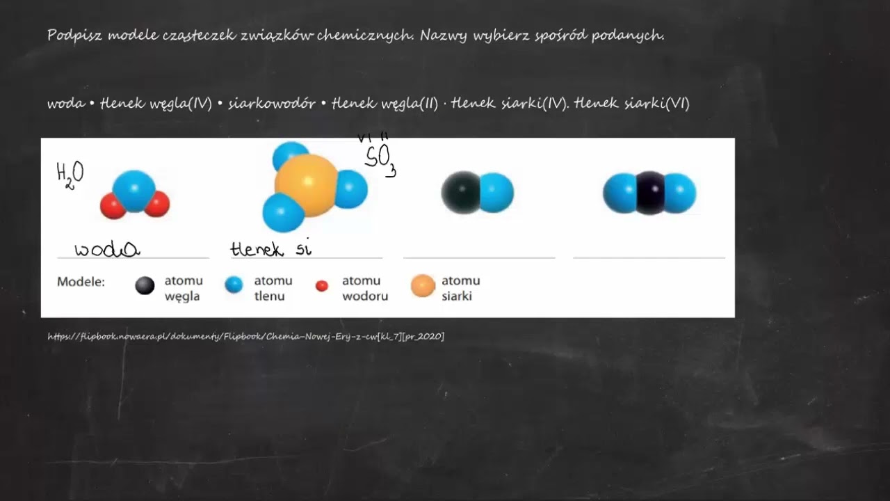 Podpisz Modele Cząsteczek Związków Chemicznych