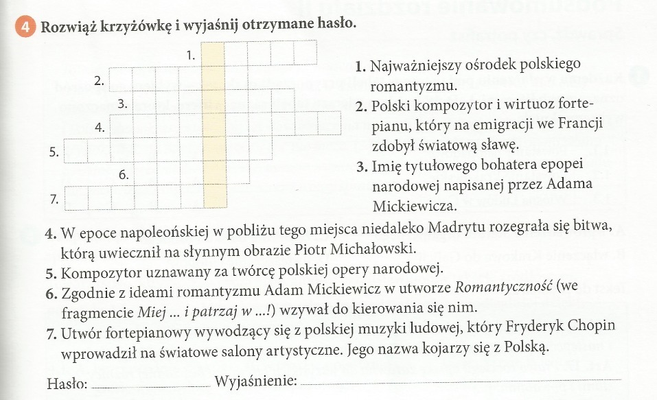 Podręcznik do historii 7 klasa Nowa Era Rozwiąż krzyżówkę i wyjaśnij Historia Klasa 7 Dzial 2