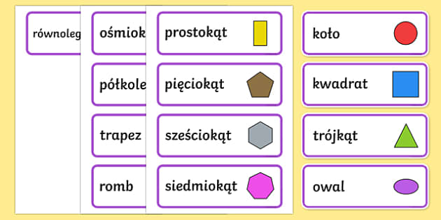Figury Geometryczne Klasa 2 Podstawowa Karty Pracy
