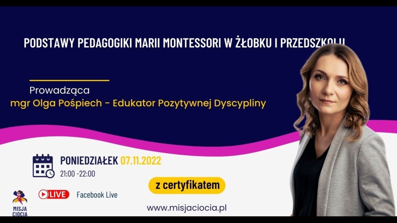 Podstawy pedagogiki Marii Montessori w żłobku i przedszkolu - YouTube Podstawy Pedagogiki Przedszkolnej Maria Kwiatkowska