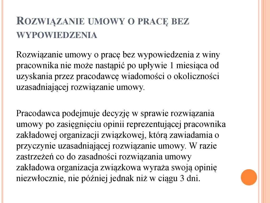PODSTAWY PRAWA PRACY mgr Liwia Palus. - ppt pobierz Podstawa Rozwiązania Umowy O Pracę