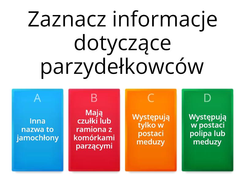 Podsumowanie- od parzydełkowców do pierścienic - Test Od Parzydelkowcw Do Pierscienic Sprawdzian