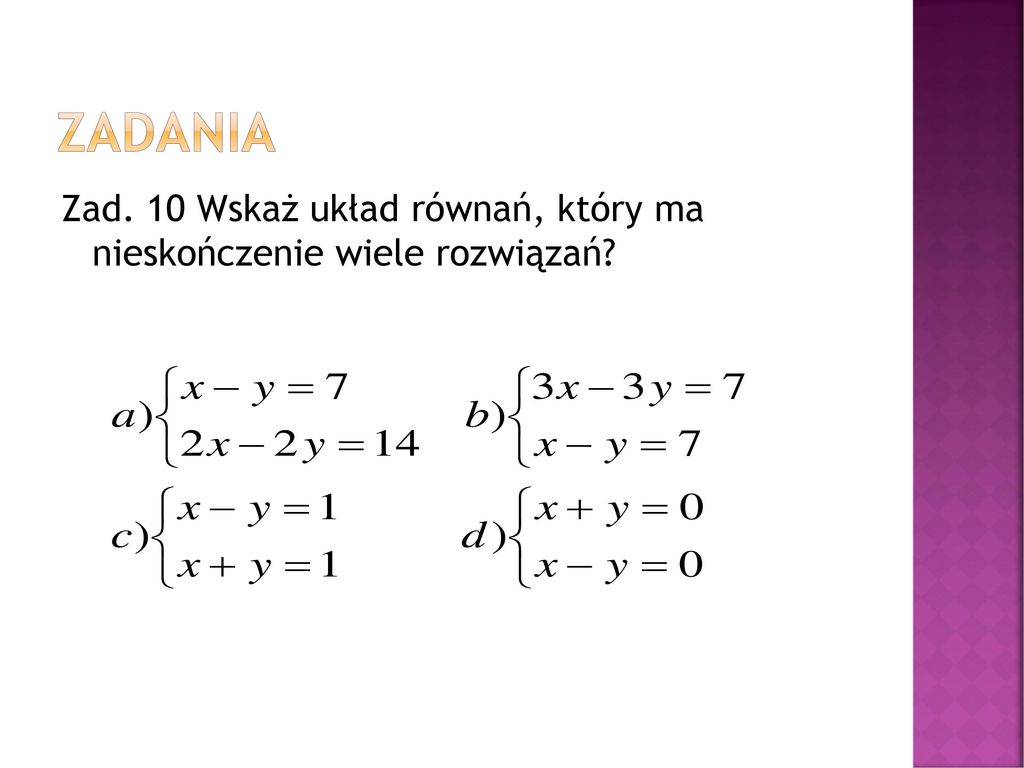 Kartkówka Rozwiązywanie Równań Klasa 7