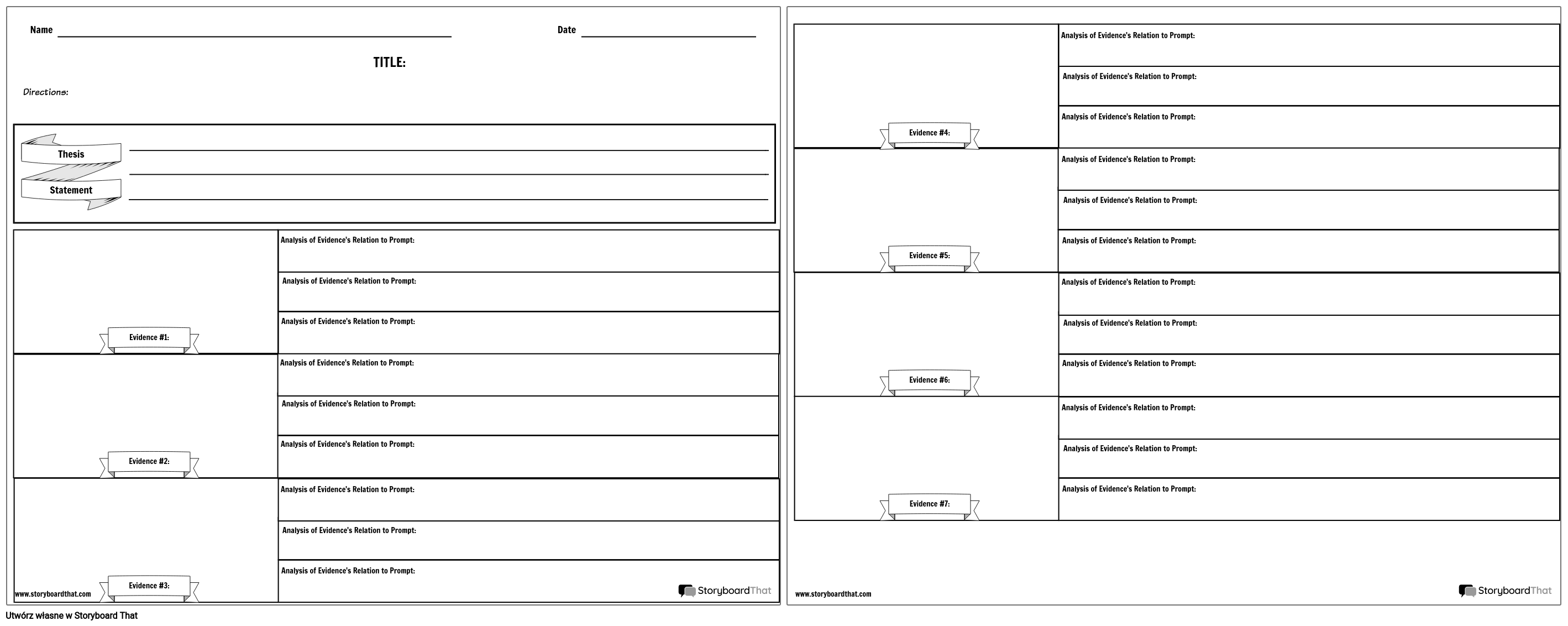 Podział Oświadczenia Pracy Storyboard by pl-examples Kwestionariusz Do Subiektywnej Oceny Pracy Dudek