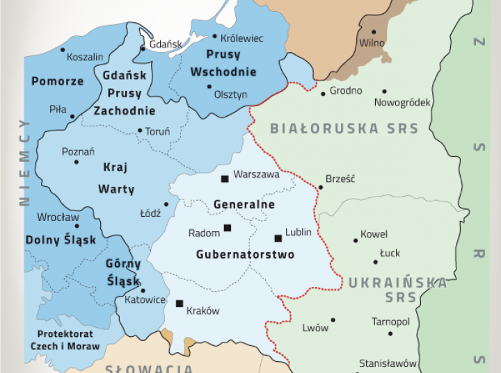 Podział ziem II RP 1939-1941 | dzieje.pl - Historia Polski Polityka Niemiecka Wobec Ziem Okupowanych