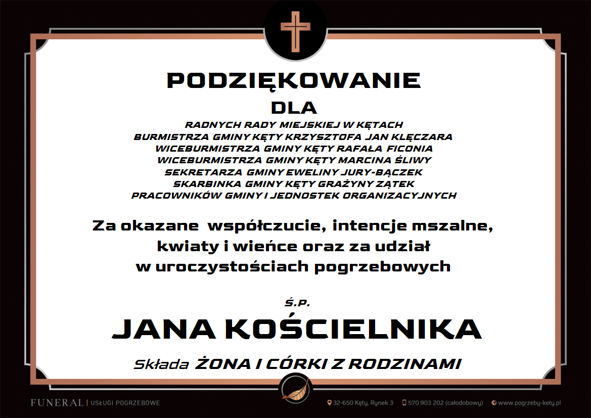 Podziekowanie Za Udzial W Pogrzebie Wzory