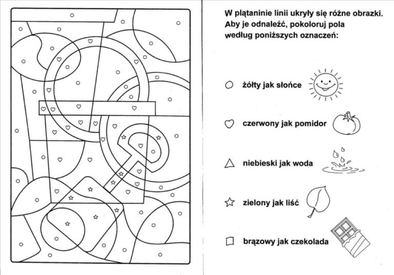 Pokoloruj Pola Z Wyrazami Wedlug Kodu