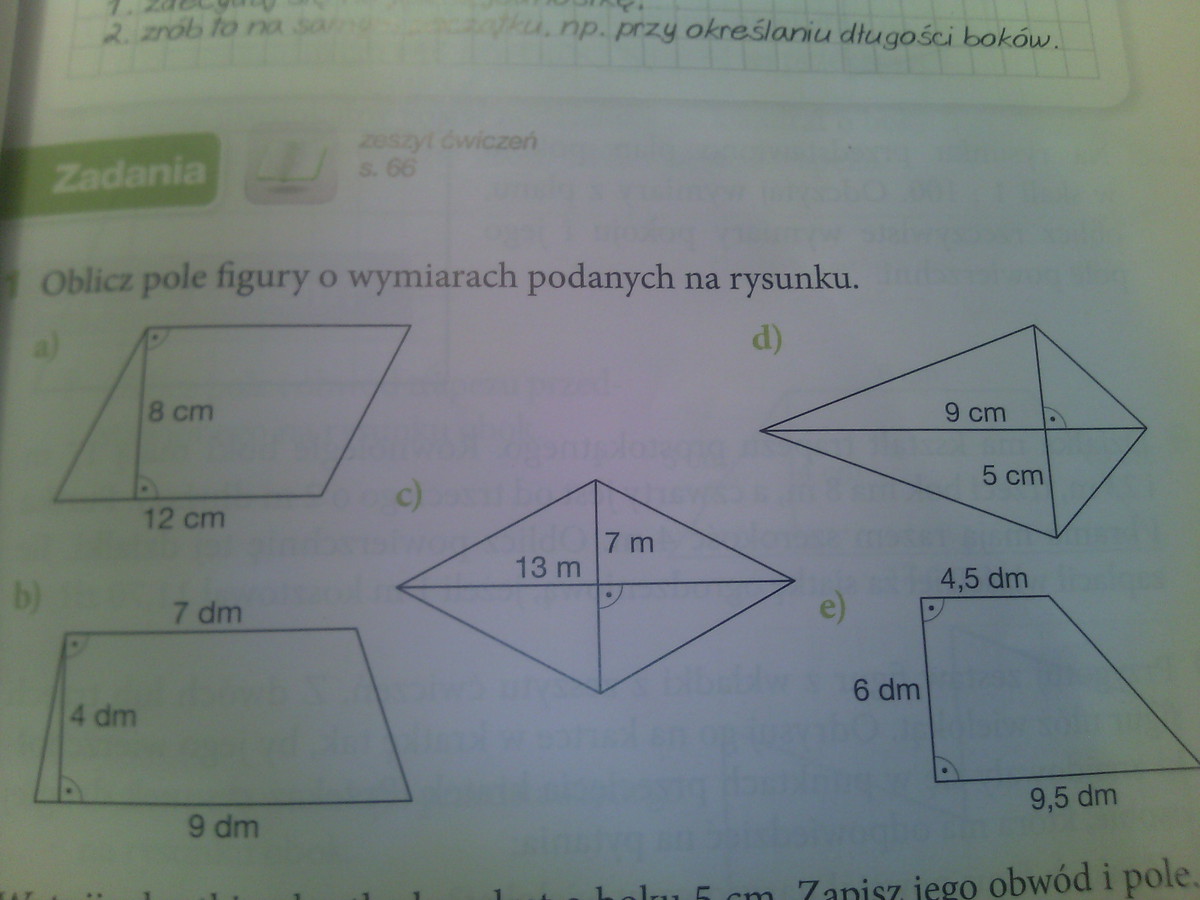 Pola Wielokątów Klasa 6 Sprawdzian Test Z Wielokatow Klasa 5