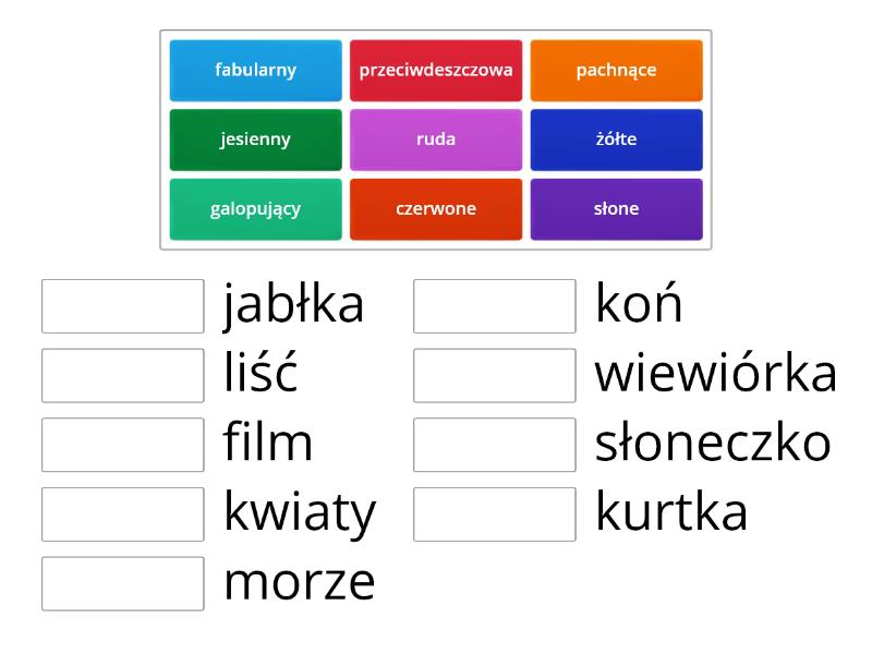 Połącz przymiotnik z rzeczownikiem - Match up Przymiotnik Złożony Państwo W Ameryce Południowej