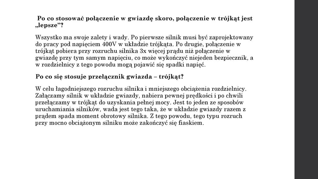 Połączenia układów trójfazowych gwiazda-trójkąt. - ppt pobierz Wypisz Które Z Trójkątów Na Powyższym Rysunku Są
