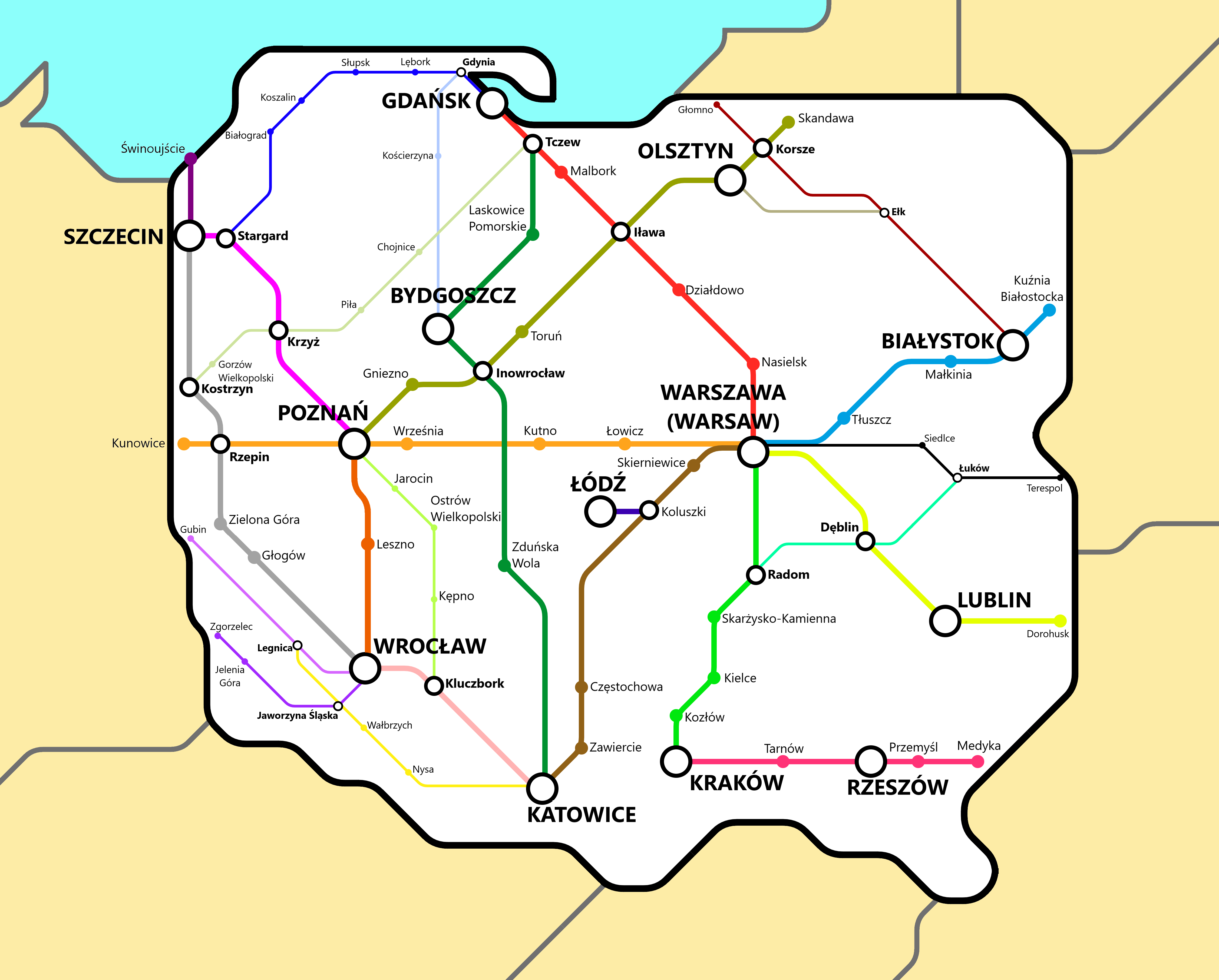 Plan Schematyczny Stacji Kolejowej Oznaczenia