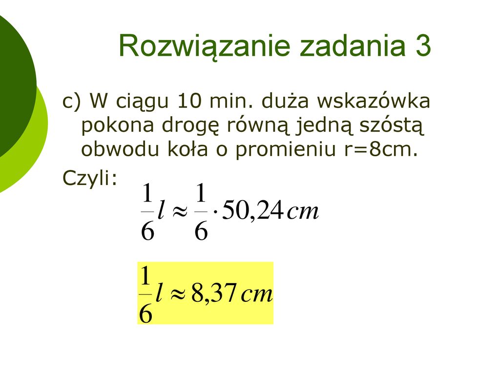 POLE KOŁOA I DŁUGOŚĆ OKRĄG - ppt pobierz Rozwiąż Równania Wybraną Metodą 3 X 5 9