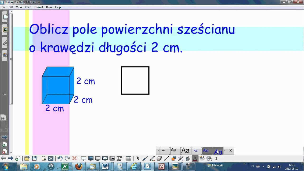 Pole powierzchni sześcianu - YouTube Jak Obliczyć Pole Powierzchni Sześcianu