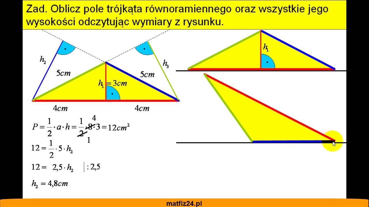 Pole Trapezu O Wysokoci 6 Cm Jest Rwne 30 Cm2 - question Jak Obliczyć Wysokość Trójkata Równoramiennego
