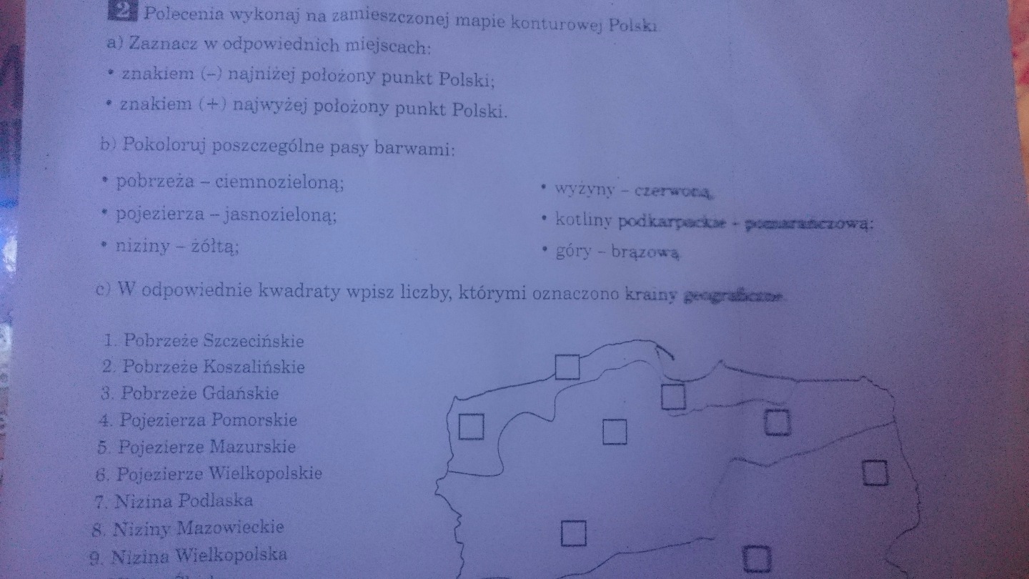 Wykonaj Zadania Na Podstawie Mapy Polski