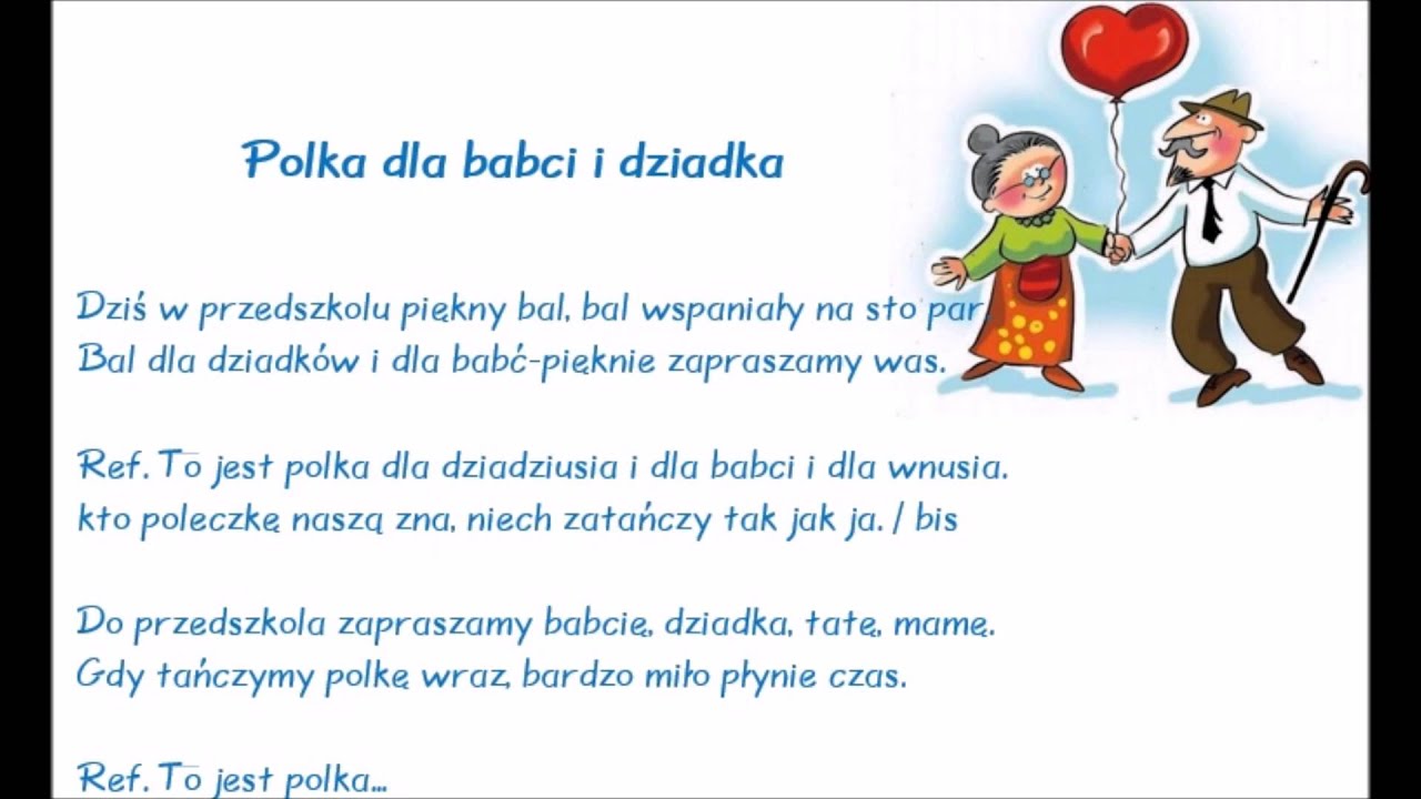 polka dla Babaci i Dziadka - YouTube Dzień Babci I Dziadka Piosenki
