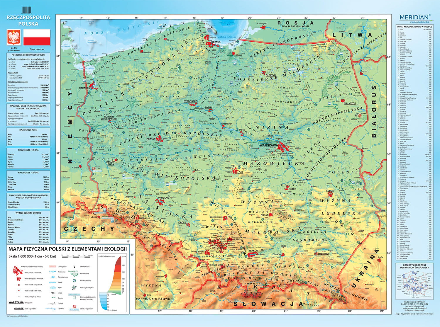 Polska Mapa Mapa Polski Klasa 5 Sprawdzian