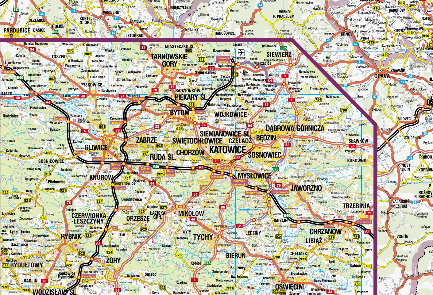 Aktualna Mapa Samochodowa Polski 2019