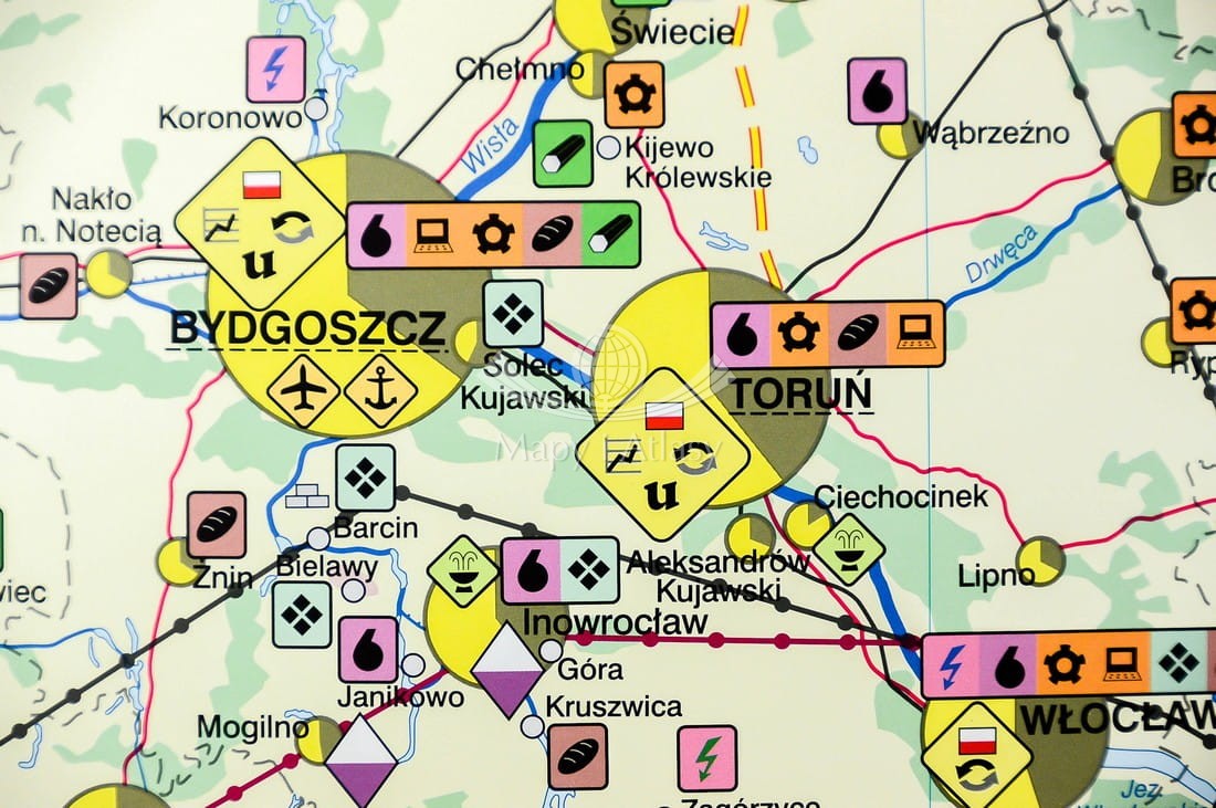 POLSKA MAPA ŚCIENNA ROLNICTWO I PRZEMYSŁ Rolnictwo I Przemysl Polski Klasa 7