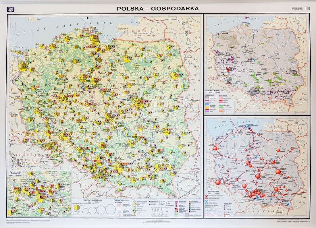 POLSKA MAPA ŚCIENNA ROLNICTWO I PRZEMYSŁ Gospodarka Polski Sprawdzian Nowa Era